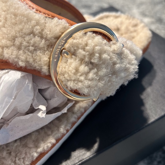 Coach Holie Shearling Flip Flops - Picture 7 of 7